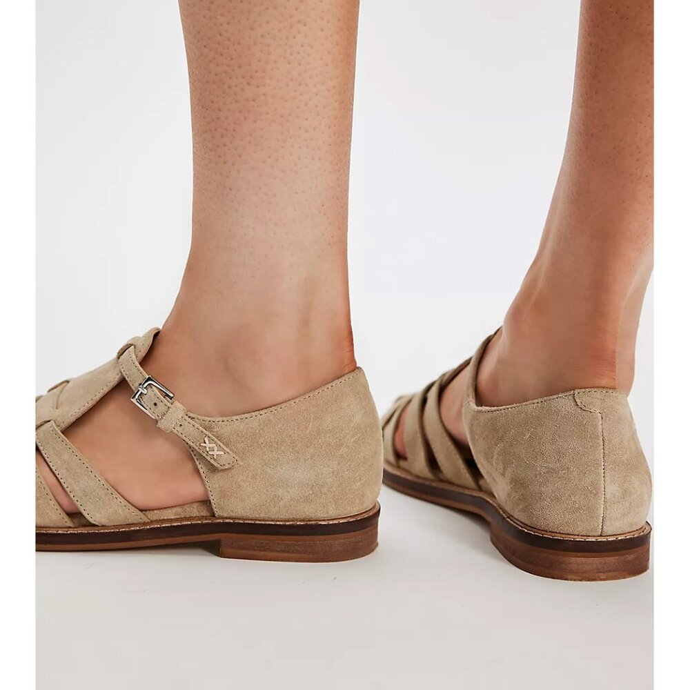 Free People Beige Suede Fisherman Sandals - Picture 6 of 15